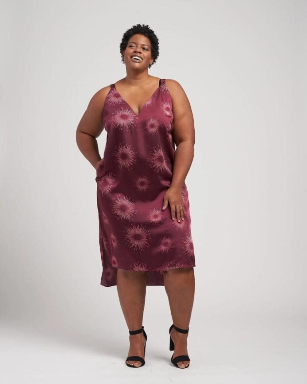Universal Standard Shindig Satin Slip Dress Red Womens Plus Size 3X New